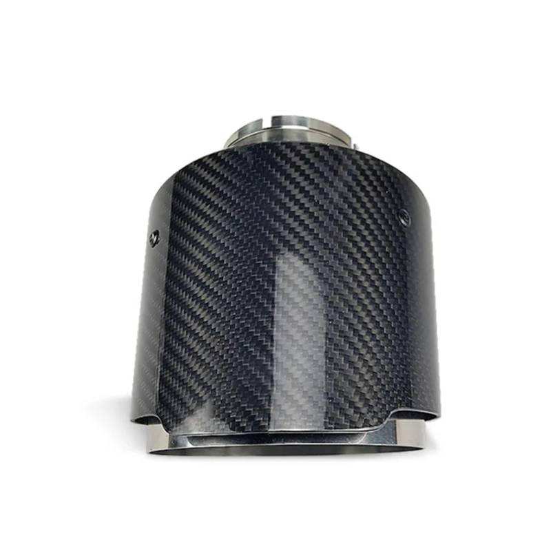 Auto Auspuffrohr Glänzend Twill Carbon Fiber Auto Auspuffblende Silber Beschichtet Edelstahl Schalldämpfer Spitze Endrohr Auspuff Endrohr von KEFFUBPG