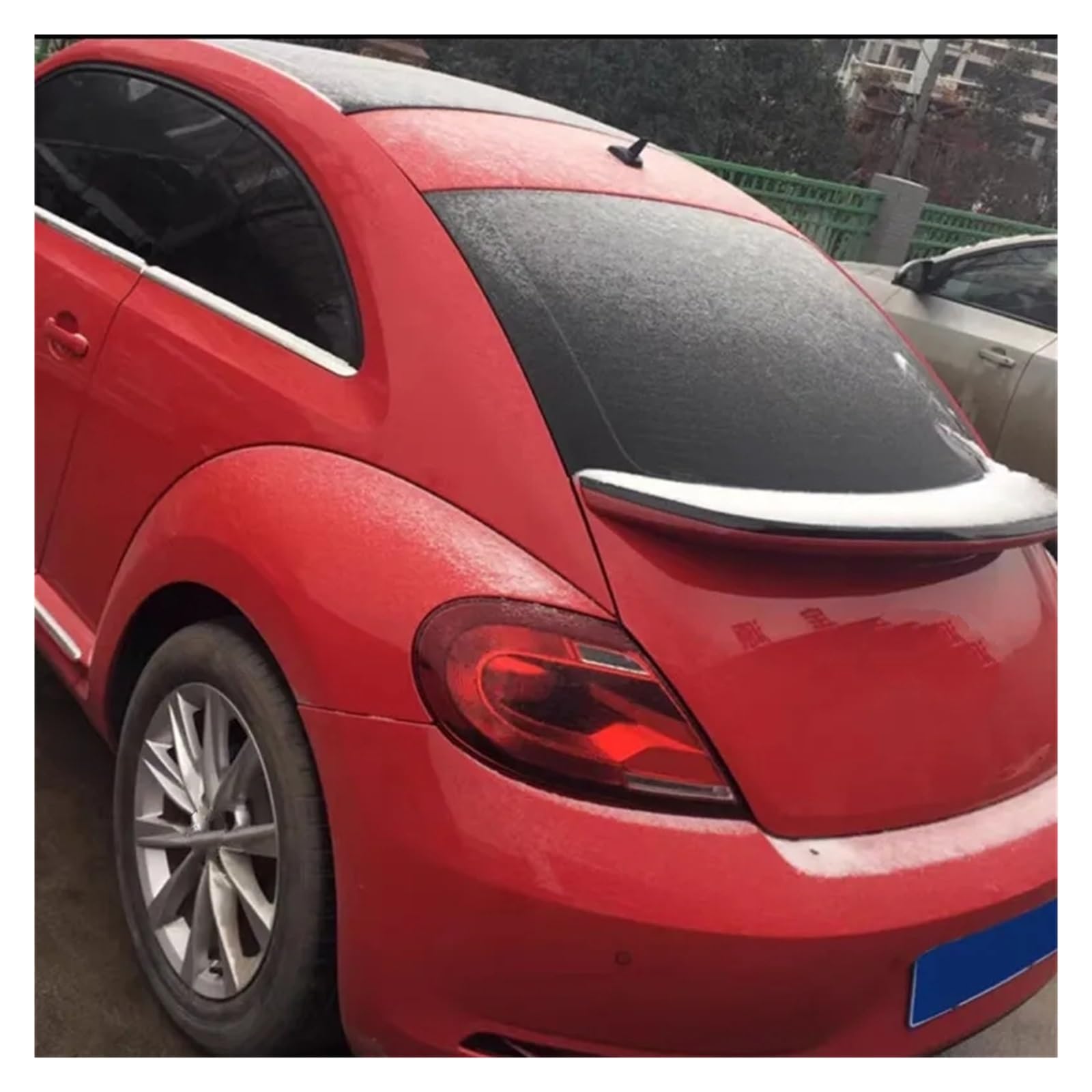 Auto Heckspoiler ABS Auto Hinten Stamm Deckel Spoiler Lippe Für VW Für Käfer 2013 2014 2015 2016 Körper Kit Spoiler Flügel Schwarz Carbon Tuning Außen Zubehör Spoiler Flügel(Red with Black) von KEFFUBPG