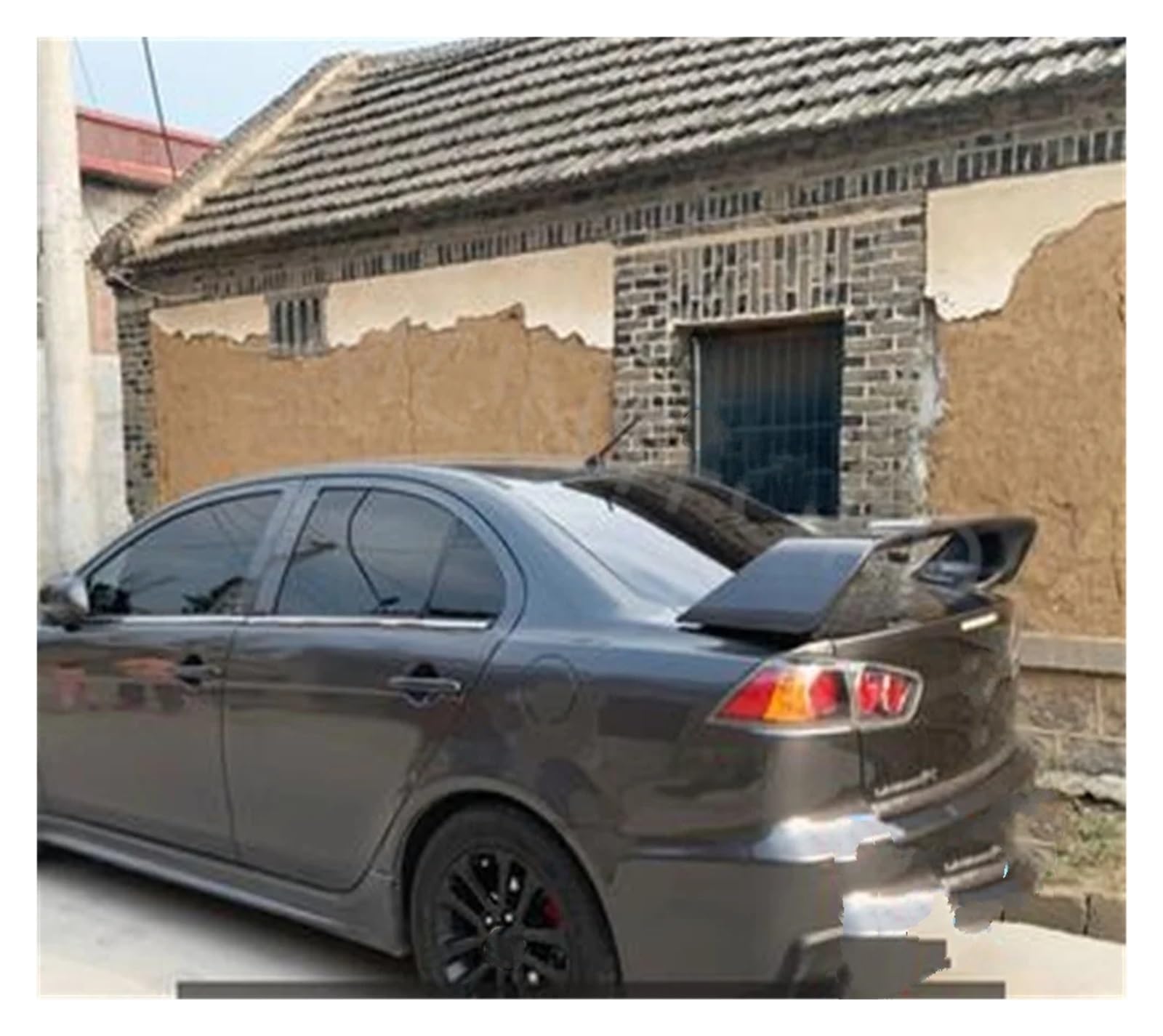 Auto Heckspoiler Für Für Lancer EVO 2010 2011 2012 2013 2014 ABS Material Auto Hinten Flügel Primer Farbe Heckspoiler Lip Schwanz Flügel Spoiler Flügel(Gray) von KEFFUBPG