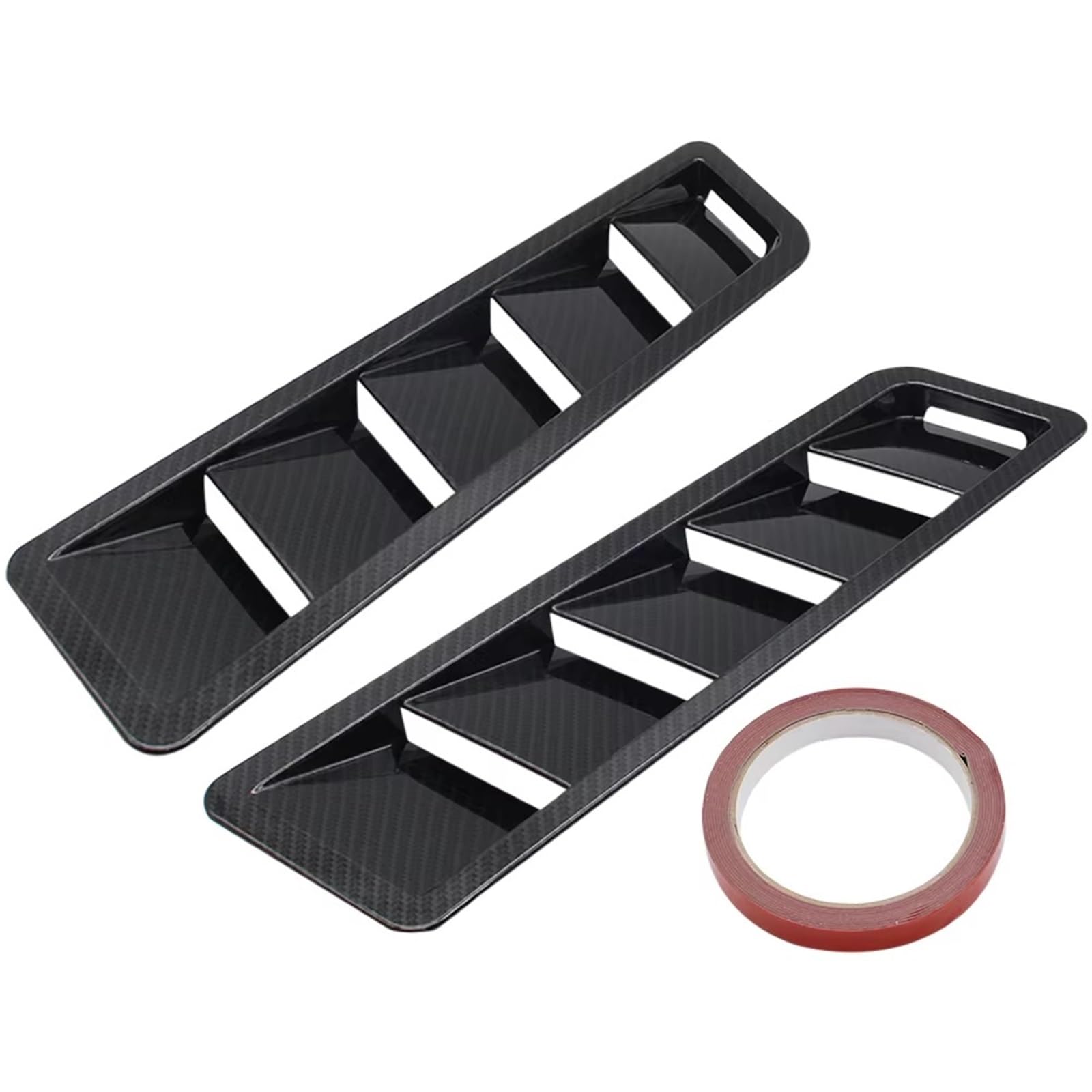 Luftansaugschlauch 2 Stücke Universal Auto Front Motorhaube Vents Haube Carbon Faser Stil Haube Kühl Panel Für Mustang Für Für Jetta Für Golf Auto Ansaugschlauch(Carbon Pattern) von KEFFUBPG