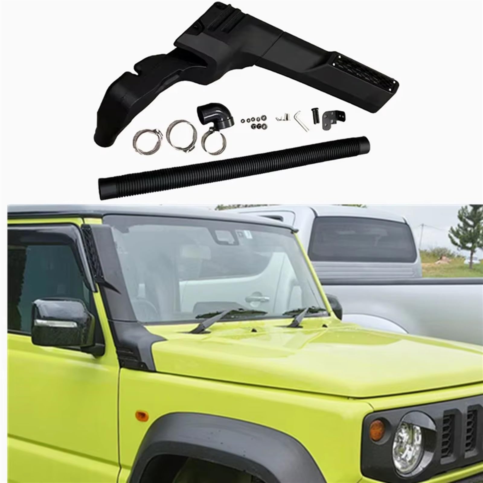 Luftansaugschlauch Auto Air Intake Wader Atmen Schlauch Rohr Für Suzuki Für Jimny 2019 2020 2021 2022 2023 2024 Schnorchel Luftstrom Auto Zubehör Auto Ansaugschlauch von KEFFUBPG