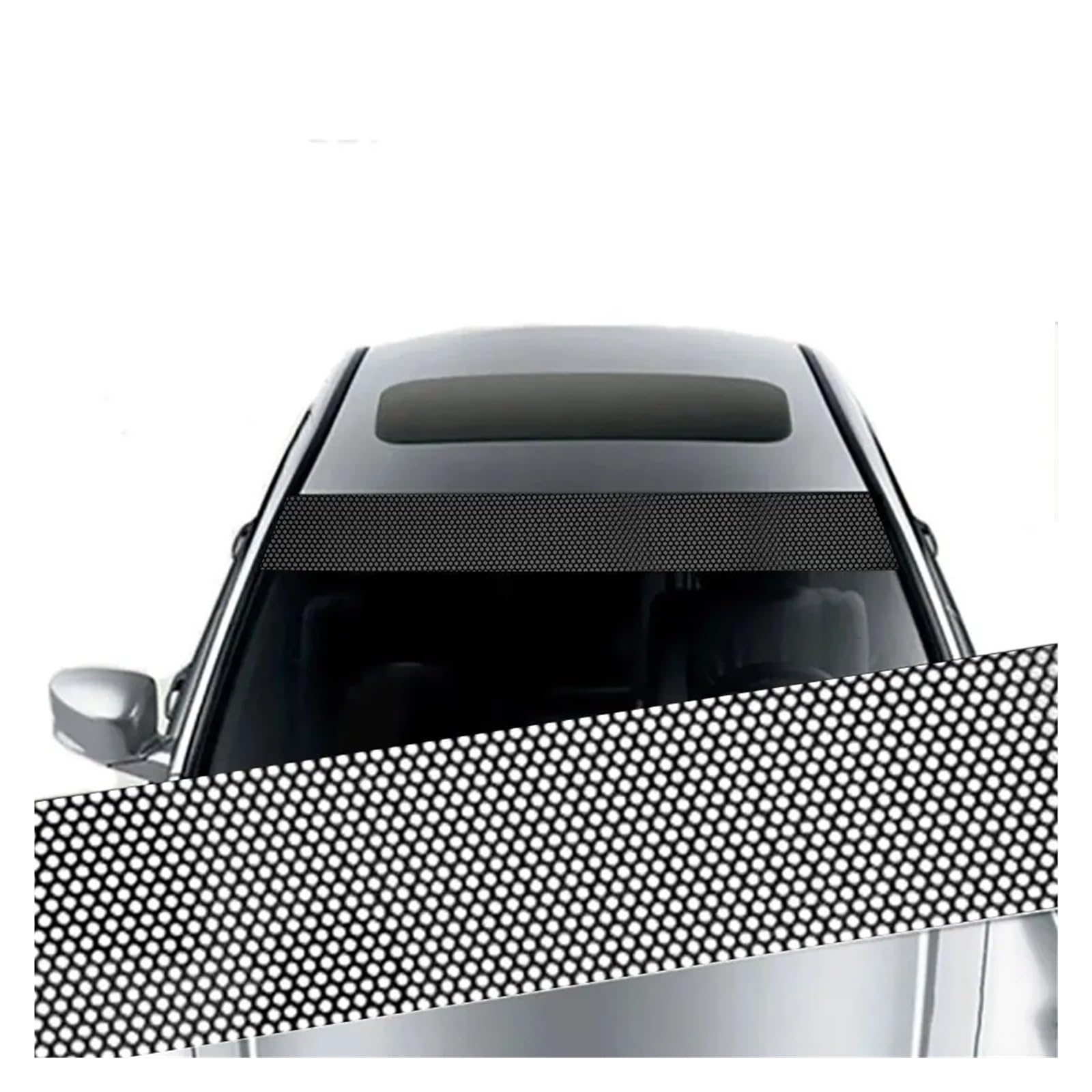 Sonnenschutz Auto Auto-Sonnenschutz-Aufkleber Auto-Frontscheibe 3D-Vinylfilm Heckgetriebe Sonnenschutz Auto Dekorative Aufkleber Sonnenblende Autofenster(Mesh Black) von KEFFUBPG