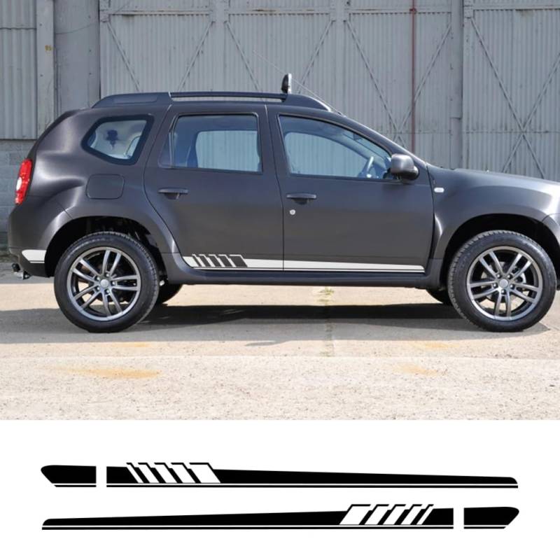 2Pcs Auto Lange Seite Türaufkleber, für Renault Dacia Duster Logan Sandero Auto Vinyl Film Aufkleber Styling Auto Tuning Zubehör von KEHHZUHL