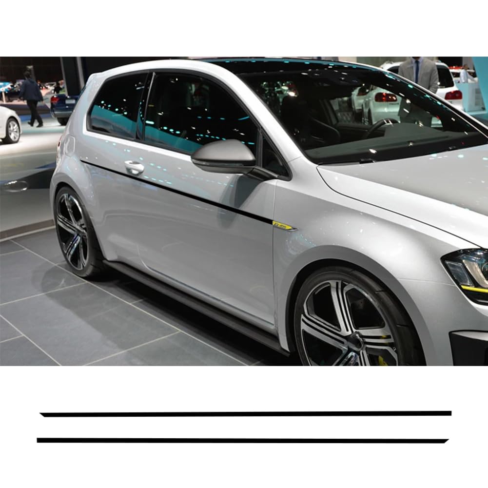 2pcs Auto Aufkleber Beide Seite Streifen Auto Vinyl Dekoration Sport Tuning Styling Auto Zubehör, für VW Golf 7 8 5-Türen von KEHHZUHL