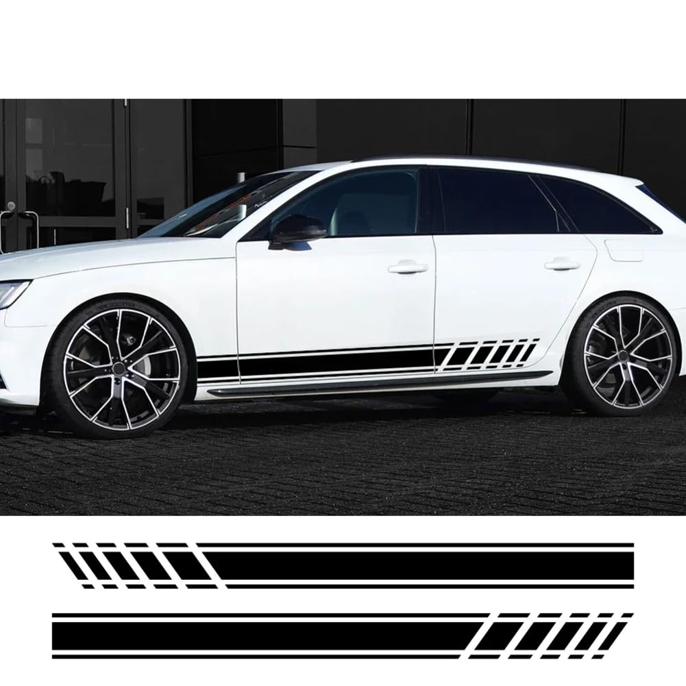 Auto Grafik Streifen Aufkleber Tür Vinyl Aufkleber Tuning Zubehör, für Audi A4 B8 B9 B7 8W 8K 8E B6 S4 RS4 Avant Allroad TFSI von KEHHZUHL