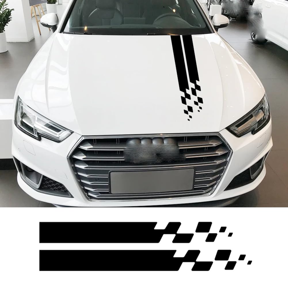 Auto Motorhaube Abdeckung Aufkleber Auto Racing Sport DIY Styling Motorhaube Vinyl Aufkleber Tuning Zubehör, für Audi, für BMW, für Ford, für Nissan, für Kia, für Toyota von KEHHZUHL