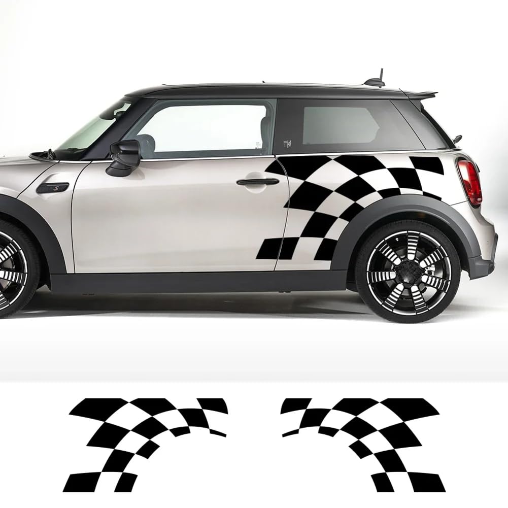 Auto Seite Aufkleber Auto Racing Sport Style Aufkleber, für Mini Cooper R56 R57 R58 R50 R52 R53 R59 R61 Countryman R60 F60 F55 F56 F54 von KEHHZUHL