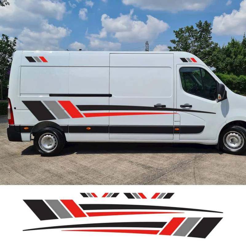 Van Karosserie Seitenaufkleber, für Renault Master Nissan NV400 Opel Opel Opel Movano Auto Camper Grafik Aufkleber Auto Tuning Zubehör von KEHHZUHL