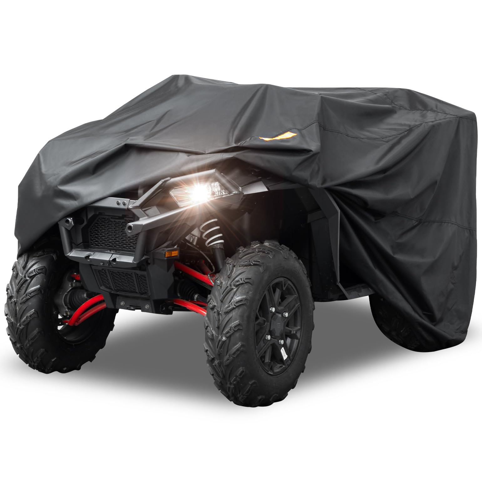 KEMIMOTO Quad Abdeckplane ATV Abdeckung, Motorradabdeckung In- & Outdoor, 300D Oxford Stoff, Wasserdicht & Winterfest, Verwendbar Abdeckung mit Reflektionsstreifen für Quad Cover (245x125x120cm) von KEMIMOTO