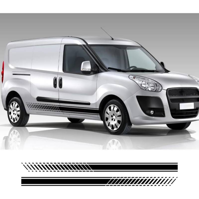 2 STÜCKE Autoaufkleber, Für FIAT Doblo Cargo, Für Panorama Vauxhall, Für Opel Combo Camper Van Grafiken Vinyl Aufkleber Tuning Autozubehör von KEMISTER