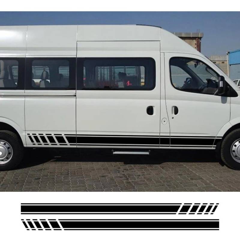 2 STÜCKE Autotür-Seitenaufkleber, Für Maxus V80 Camper Cargo Van Teile Liniengrafiken Streifen Vinyl Aufkleber Tuning Autozubehör von KEMISTER