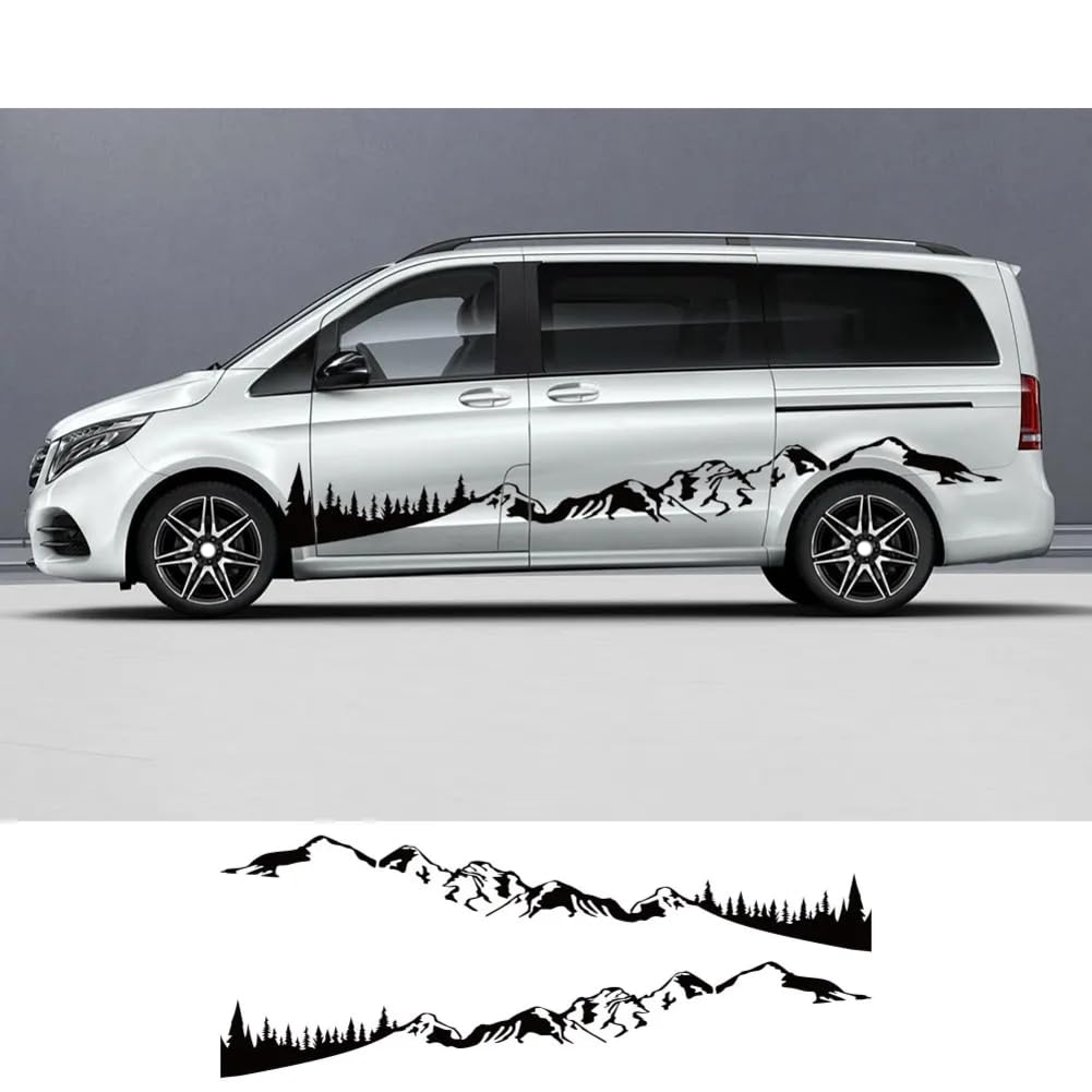 2 Stück/Lot Autoaufkleber, für Benz Vito V Klasse W447 Viano W639 Wohnmobil DIY Grafiken Vinyl Aufkleber Tuning Zubehör von KEMISTER