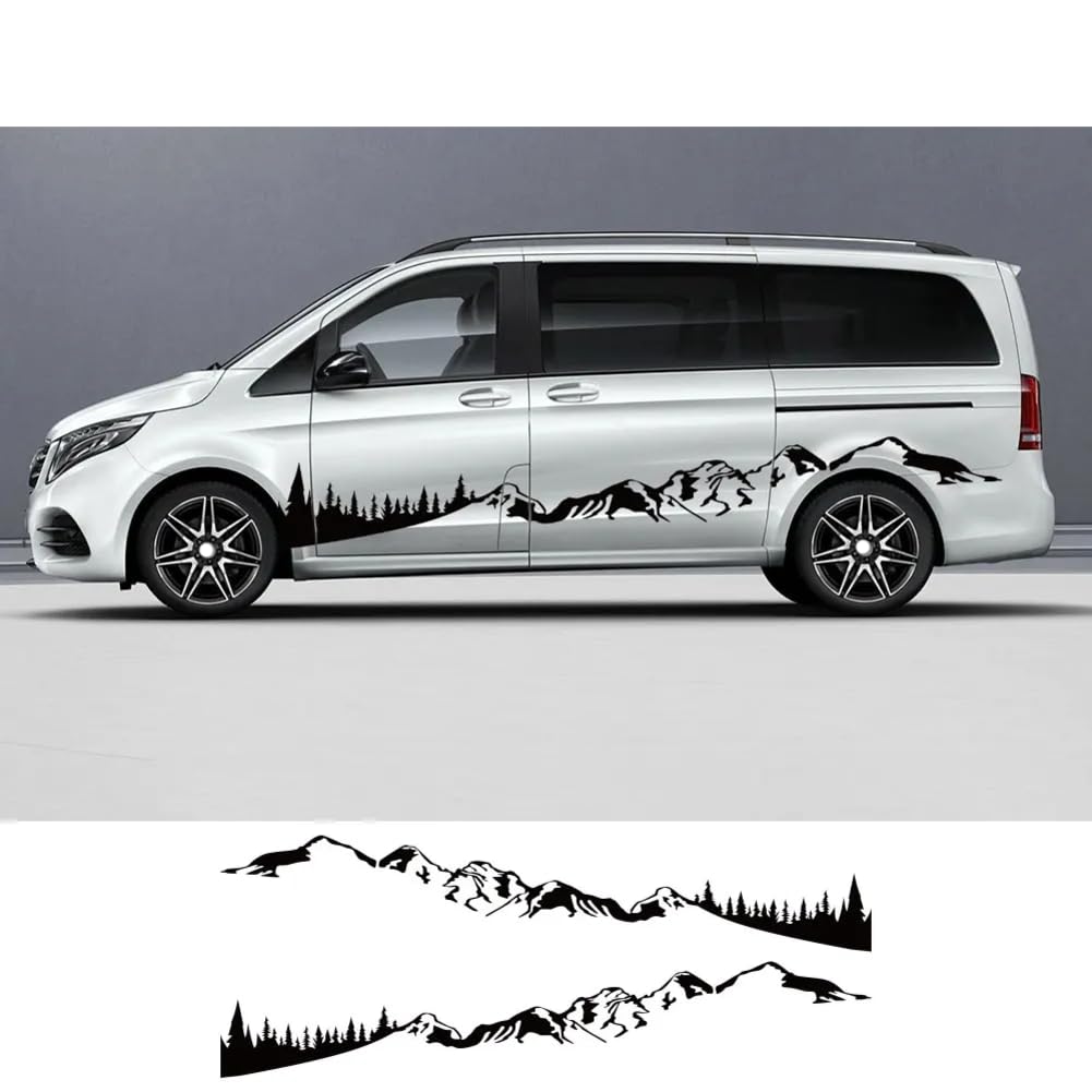 2 Stück/Lot Autoaufkleber, für Benz Vito V Klasse W447 Viano W639 Wohnmobil DIY Grafiken Vinyl Aufkleber Tuning Zubehör von KEMISTER