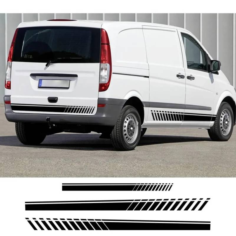 3-teilige Autoaufkleber, für M=ercedes B=ENZ Vito V-Klasse Viano W638 W639 W447 Marco, für Polo, für EQV Camper Van Vinyl-Aufkleber Tuning-Zubehör von KEMISTER