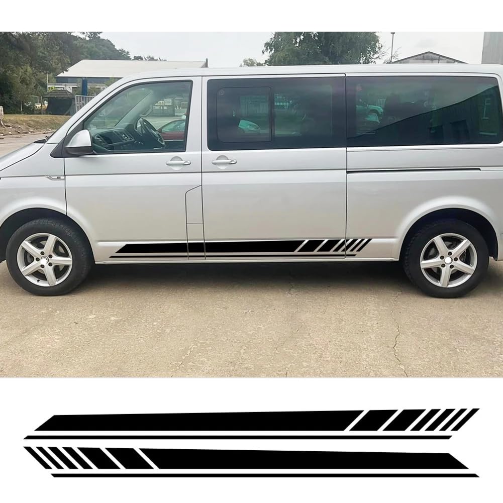 Autoaufkleber, für VW Transporter T4 T5 T6 Wohnmobil, Lange Streifen, Seitengrafiken, Vinyl-Aufkleber, Auto-Tuning-Zubehör von KEMISTER