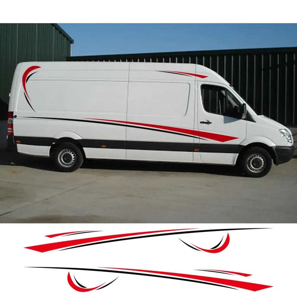 Autoaufkleber Wohnmobil Caravan RV Streifen Camper Van Vinyl Aufkleber Auto Tuning Zubehör, Für Benz, Für Sprinter W906 515 von KEMISTER