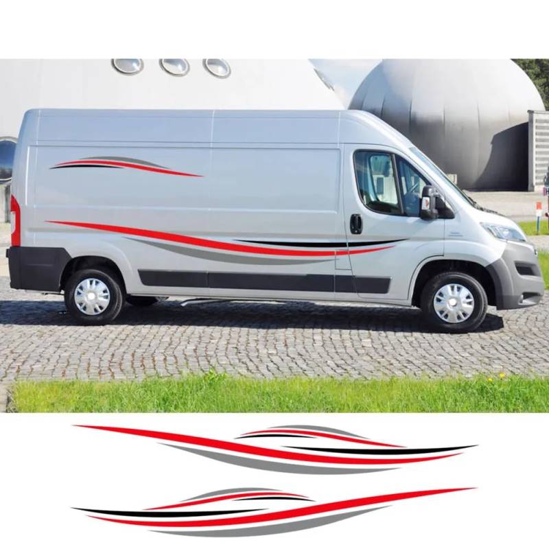 Autostreifen-Styling-Aufkleber, für Peugeot, für Boxer, für Citroen Jumper, für FIAT Ducato Camper Van Vinyl-Dekor-Aufkleber Auto-Tuning-Zubehör von KEMISTER