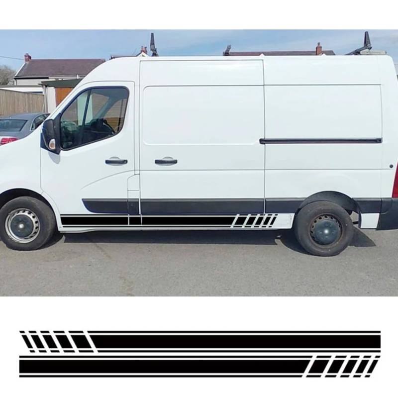 Autotür-Seitenaufkleber, für R=enault Master, für Nissan NV400 Interstar, für Opel, für Vauxhall Movano, Tuning-Zubehör, Camper Van-Vinyl-Aufkleber von KEMISTER