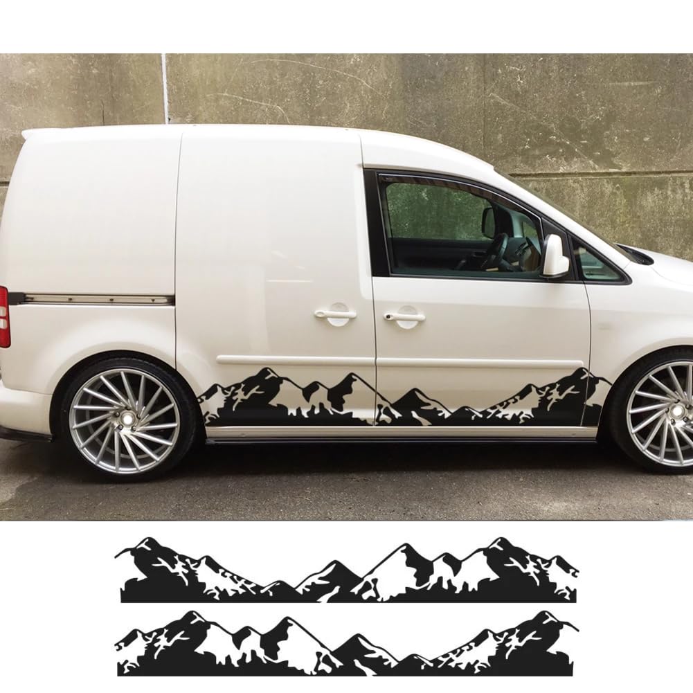 Autotür-Seitenaufkleber, für VW Caddy MK1 MK2 MK3 2 3 4 Maxi Kombi Zubehör Camper Van Mountain Graphics Vinyl Aufkleber von KEMISTER