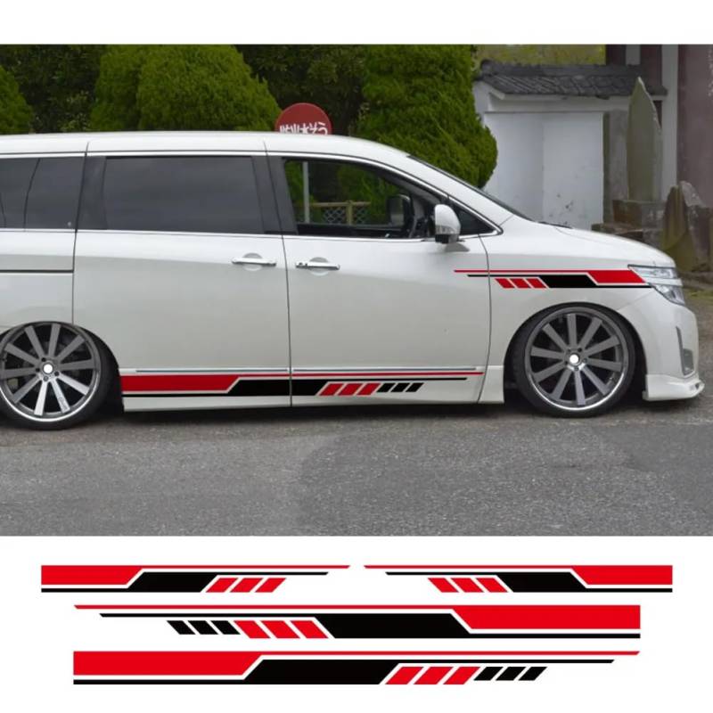 Seitenaufkleber für Autotüren, für Nissan Elgrand E50 E51 E52 2.5 3.5 Teile Camper Van Grafiken Auto-Tuning-Zubehör Vinyl-Aufkleber von KEMISTER