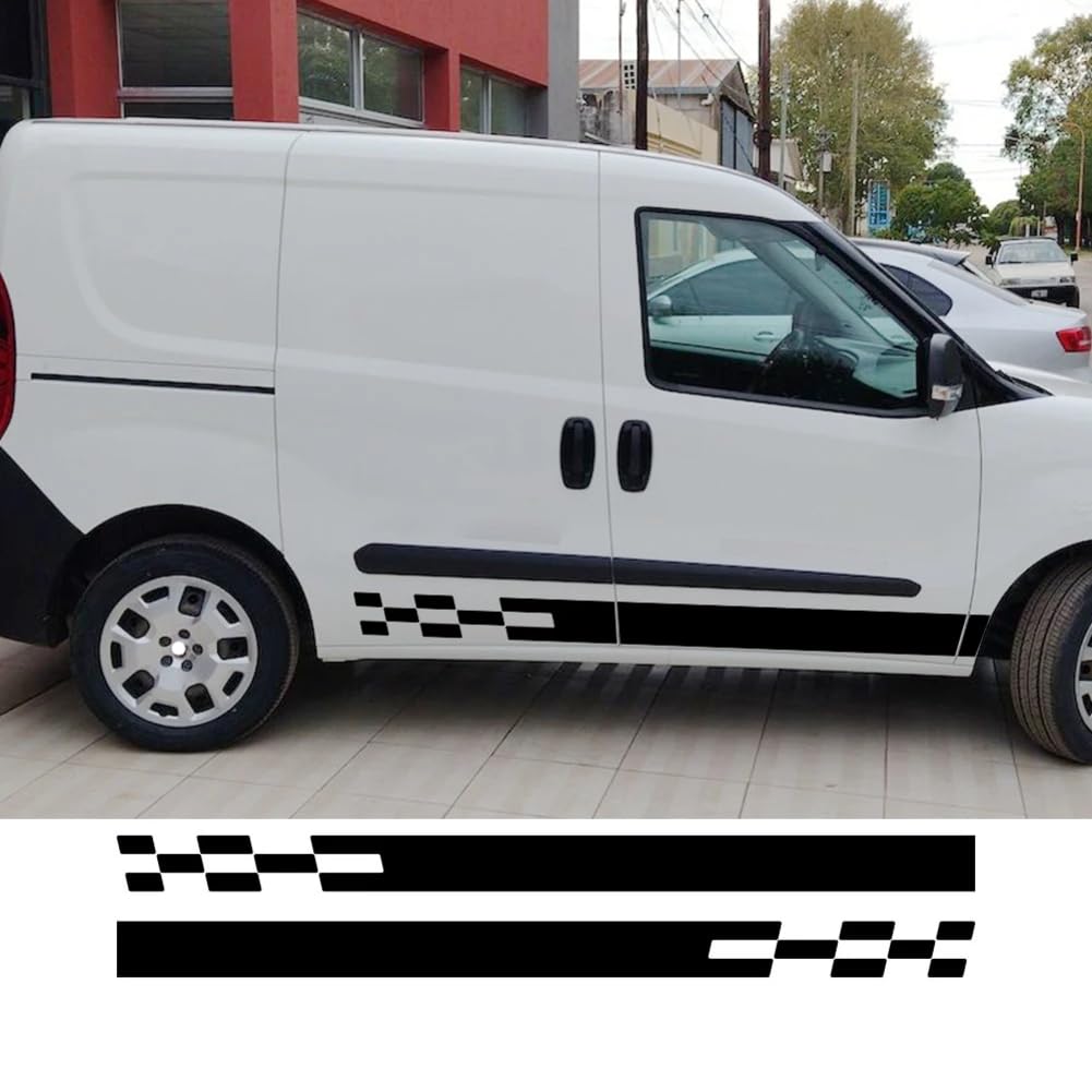 Seitenaufkleber für die Karosserie, für FIAT Doblo Cargo Panorama Vauxhall, für Opel Combo Camper Van Minivan Vinyl, für Cargo Decal Tuning Zubehör von KEMISTER