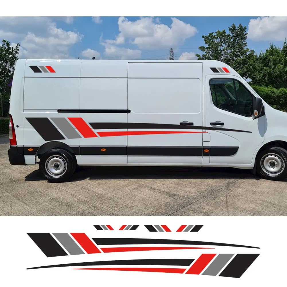 Van-Karosserieseitenaufkleber, für R=enault, für Master, für Nissan NV400, für Opel Vauxhall Movano, Car Camper-Grafikaufkleber, Auto-Tuning-Zubehör von KEMISTER