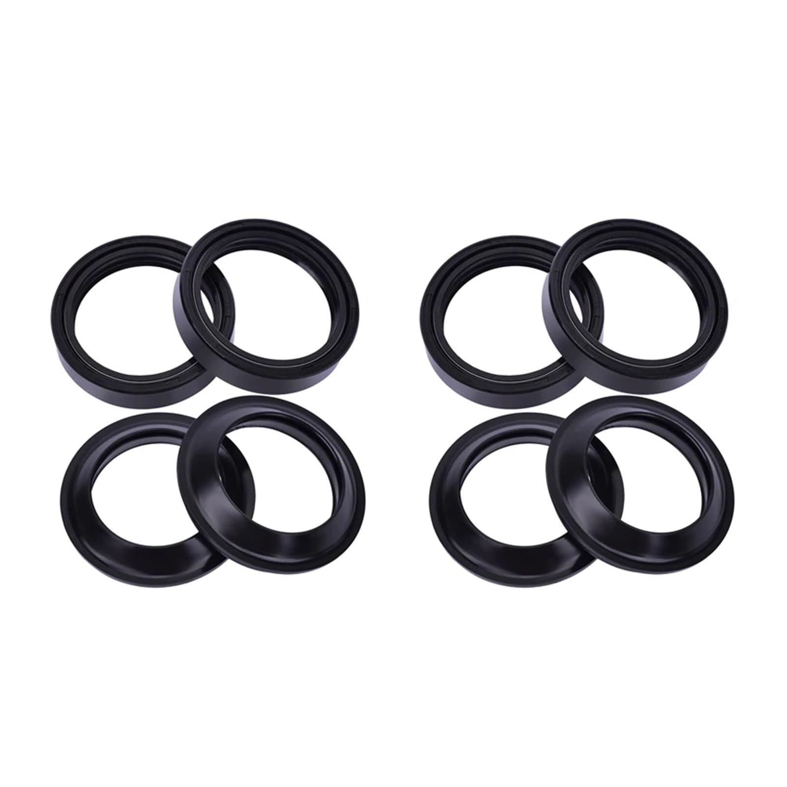 Motorrad Gabel Dämpfer Öl Dichtung & Staub Dichtungen Abdeckung for S2 R DARK 800 2004-2006 STREETFIGHTER 848 2012-2013(4pcs seal 4pc cover) von KEMQCBMJ