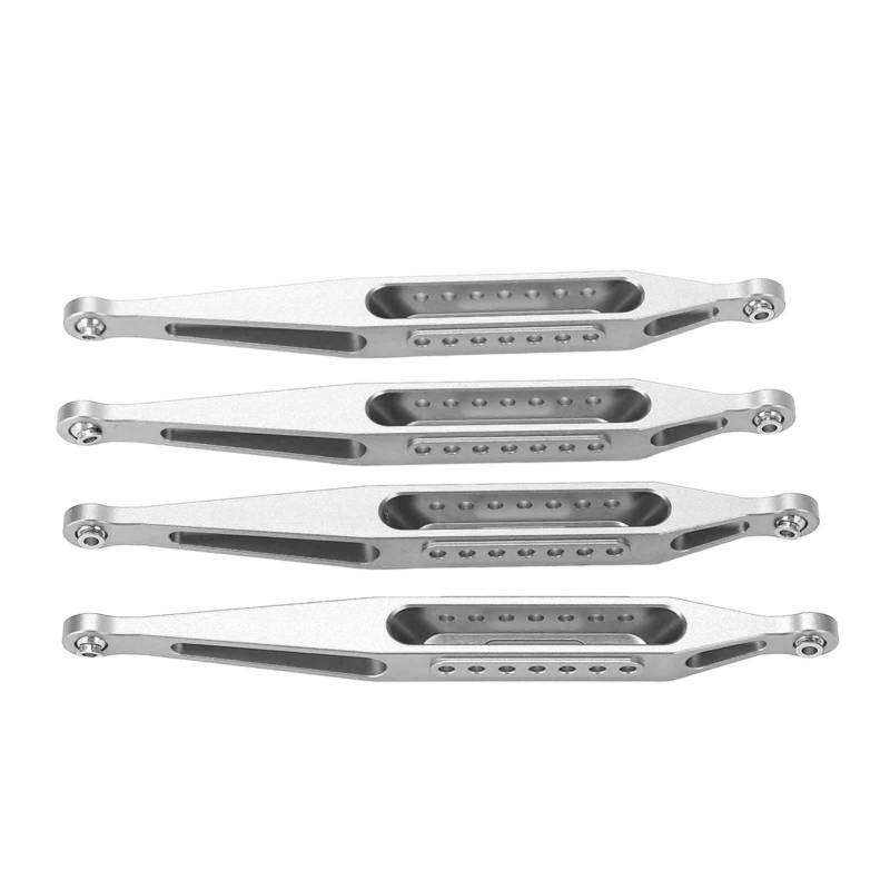 KENANLAN 4Pcs RC Unterlenker Set aus Aluminiumlegierung, Hochfest, Exquisites Unterlenker Set für LOSI 1/8 LMT 4WD LOS04022 RC Auto (Silber) von KENANLAN