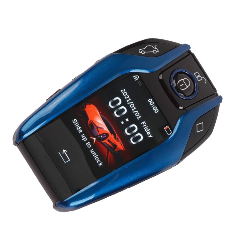 LCD Smart Key Universal TK800+ LCD Touchscreen Smart Key Fernbedienung, Schlüsselloser Zugang für Alle Start Stopp Motortasten Modelle (Blau) von KENANLAN