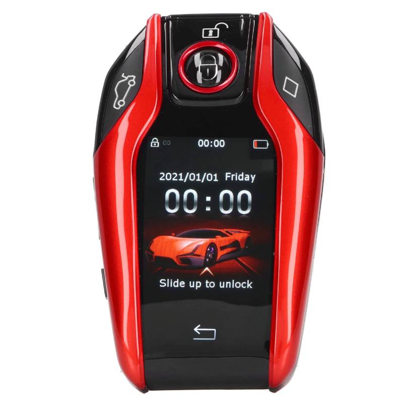 LCD Smart Key Universal TK800+ LCD Touchscreen Smart Key Fernbedienung, Schlüsselloser Zugang für Alle Start Stopp Motortasten Modelle (Rot) von KENANLAN