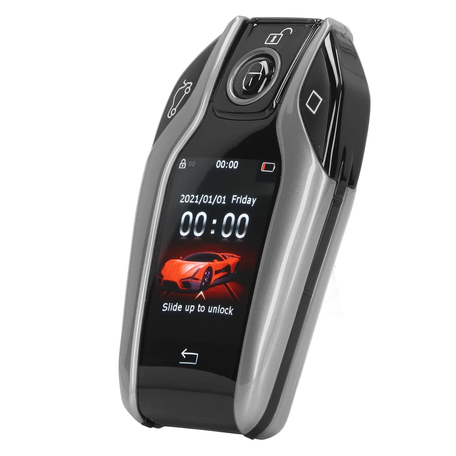 LCD Smart Key Universal TK800+ LCD Touchscreen Smart Key Fernbedienung, Schlüsselloser Zugang für Alle Start Stopp Motortasten Modelle (Silber) von KENANLAN