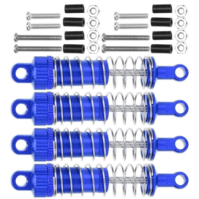 RC Dämpfer,4Pcs Set Stoßdämpfer, Federdämpfer aus Aluminiumlegierung, Zubehör für MN 1/12 D90 RC Car (Blau) von KENANLAN