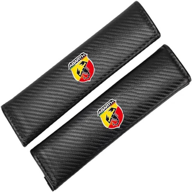 2 Stück Premium Gurtpolster Gurtpolster für Abarth 595 Abarth 500 Abarth 124 Spider, Autogurt Polster Sicherheitsgurt Polster Auto Sicherheitsgurt Schulterpolster von KENANS