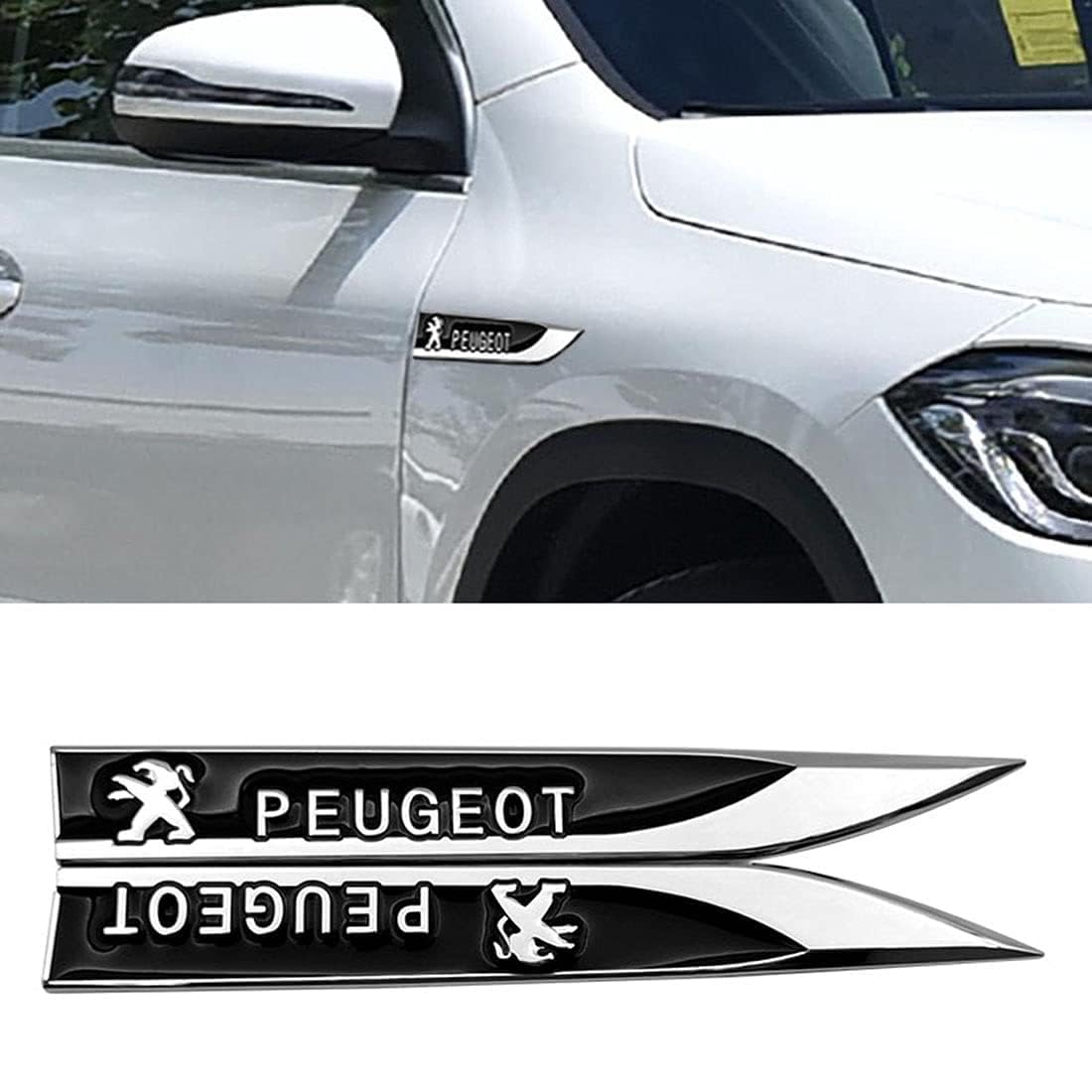 Auto Emblem Logo Aufkleber für Peugeot 3008 e-3008 301 307 308, Autoaufkleber Emblem Abziehbilder Emblem Auto Zubehör Tuning Sticker von KENANS