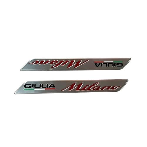 KENANS Auto Emblem Logo Aufkleber für Alfa Romeo Giulia Milano, Autoaufkleber Emblem Abziehbilder Emblem Auto Zubehör Tuning Sticker von KENANS