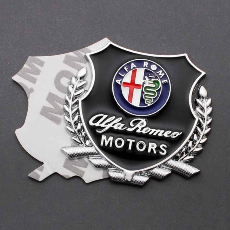 KENANS Auto Emblem Logo Aufkleber für Alfa Romeo Tonale, Autoaufkleber Emblem Abziehbilder Emblem Auto Zubehör Tuning Sticker,Silver von KENANS