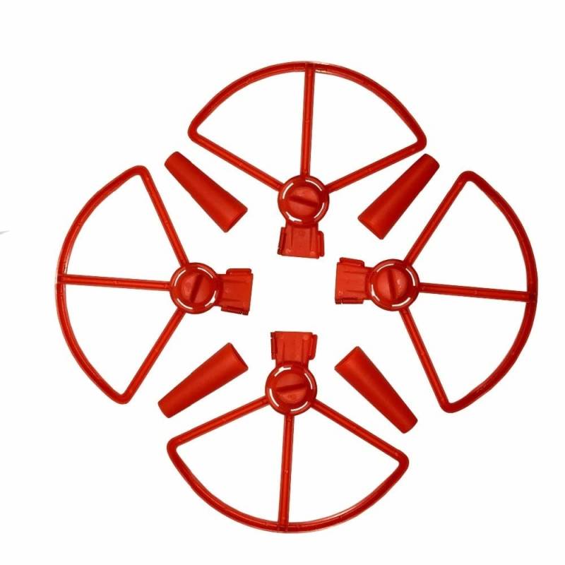 UAV For D 4PCS Propeller Guard und Joystick Protector Drohne Rc Ersatzteile Stoßfänger und Kontrollstabschutzschutz Spielzeug(Rood) von KESKPAMH