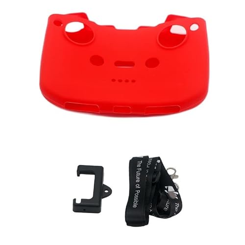 UAV For D Mavic MI NI 2/Luft 2/Luft 2S/3 Silikon Protective Staubfeste Abdeckung Fernbedienungsgurt kratzfeste Drohnenzubehör Spielzeug(Red kit) von KESKPAMH