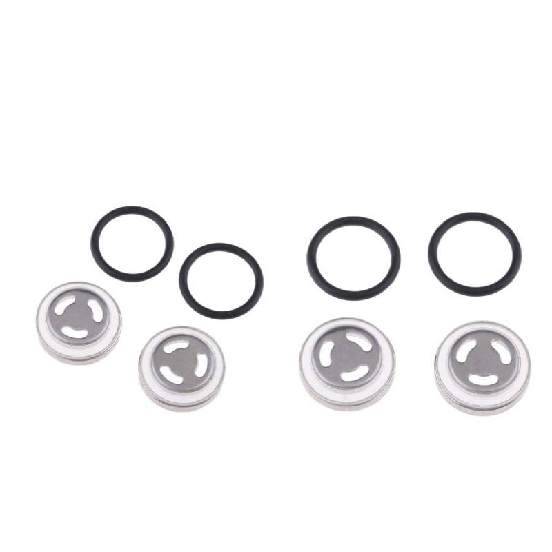 KESOTO 4X Motorrad Metall Schauglas Set Ölschauglas Dichtungen für Hauptbremszylinder, Φ18mm von KESOTO