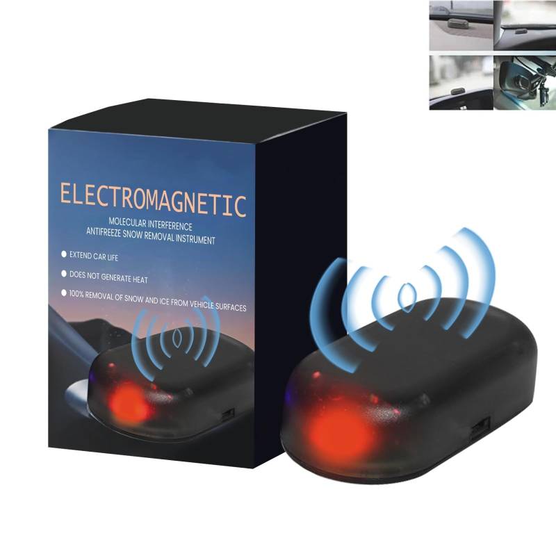 KEVGNRO Elektromagnetische molekulare Störungen, Frostschutzmittel, Schneeräumungsgerät, Frostschutzmittel, elektromagnetisches Auto-Schneeräumgerät, schnelle und effiziente Schneeräumung (2 Stück) von KEVGNRO