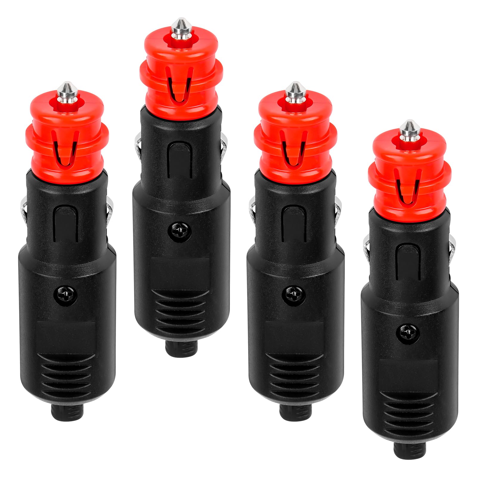 4 Stück zigarettenanzünder stecker, 12v stecker kfz, auto stecker, kfz stecker für Auto LKW PKW Motorrad Kühlbox Navi Auto Handstaubsauger von KFDDRN