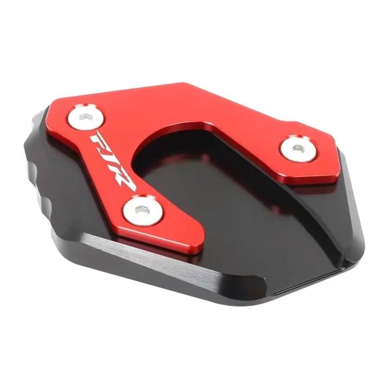 Motorrad-Seitenständerplattenpolster Für FJR1300 2001-2019 Motorrad Kickstand Verlängerung Pad Fuß Seite Stehen Vergrößern Unterstützung Platte Zubehör(Red-with Logo) von KFHBNI