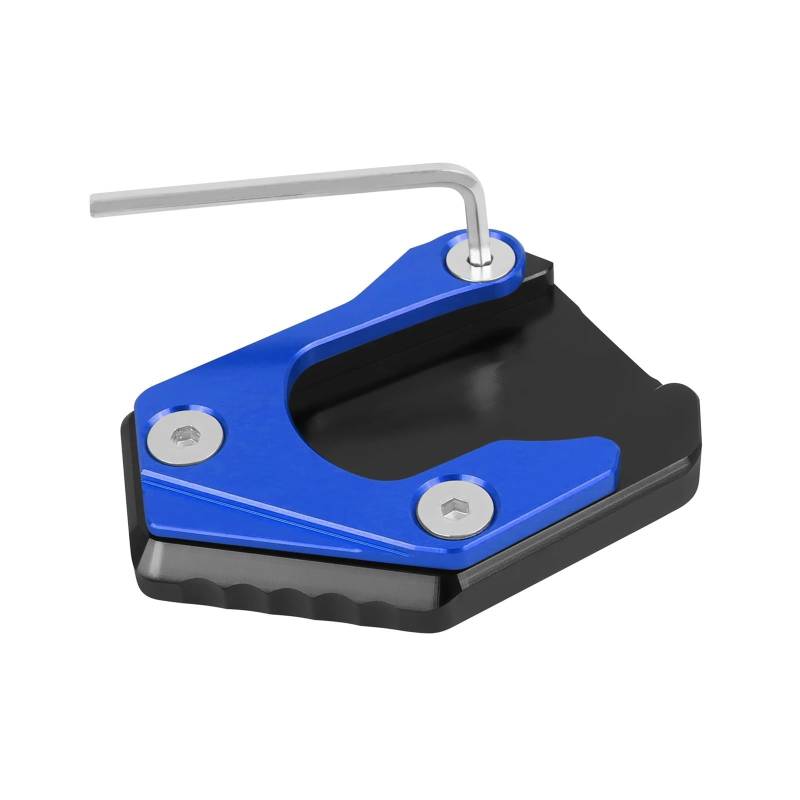 Motorrad-Seitenständerplattenpolster Für Hon@&da FORZA350 FORZA300 NSS350 2021-2024 Fußseitenständer Vergrößerungsplatte Kickstand Extension Pad(Blue) von KFHBNI