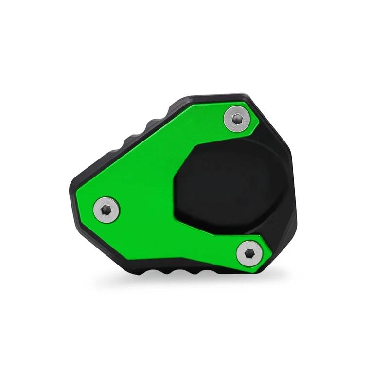 Motorrad-Seitenständerplattenpolster Für KA@&WASAKI ZX25R 2019 2020 2021 CNC Motorrad Kickstand Fuß Seitenständer Verlängerung Pad Enlarger Stützplatte(Green) von KFHBNI