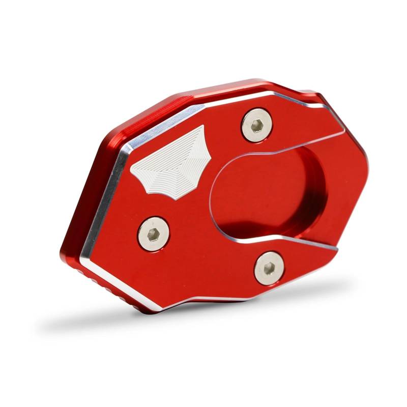 Motorrad-Seitenständerplattenpolster Für Ka@&wasaki Z650 Z900 Z900RS ER-6N ER-6F Motorradzubehör Kickstand Fuß Seitenständer Verlängerung Pad Stützplatte(Red) von KFHBNI