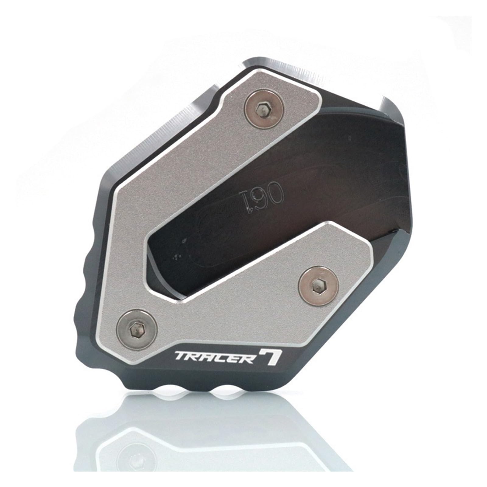 Motorrad-Seitenständerplattenpolster Für Tracer 7 7GT Tracer 700 Motorrad Kickstand Fuß Seitenständer Verlängerung Pad Stützplatte(Tracer 7 Titanium) von KFHBNI