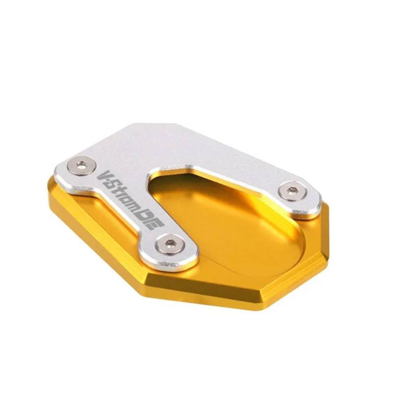 Motorrad-Seitenständerplattenpolster Für V-Storm 800DE 1050DE 2023-2024 Motorrad Kickstand Fuß Seitenständer Verlängerung Pad Stützplatte Vergrößern(Gold) von KFHBNI