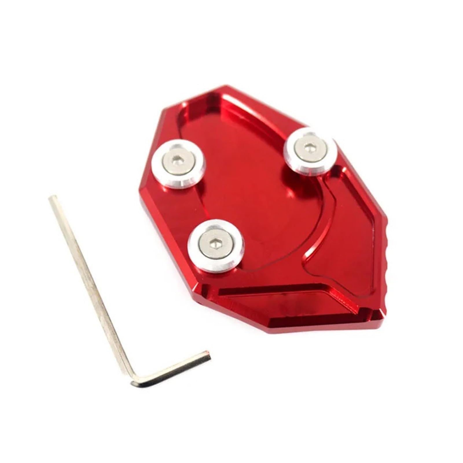 Motorrad-Seitenständerplattenpolster Für ZX-14R ZZR1400 GTR1400 Concour Motorrad CNC Kickstand Fuß Seitenständer Verlängerung Stützplatte Pad(Red) von KFHBNI