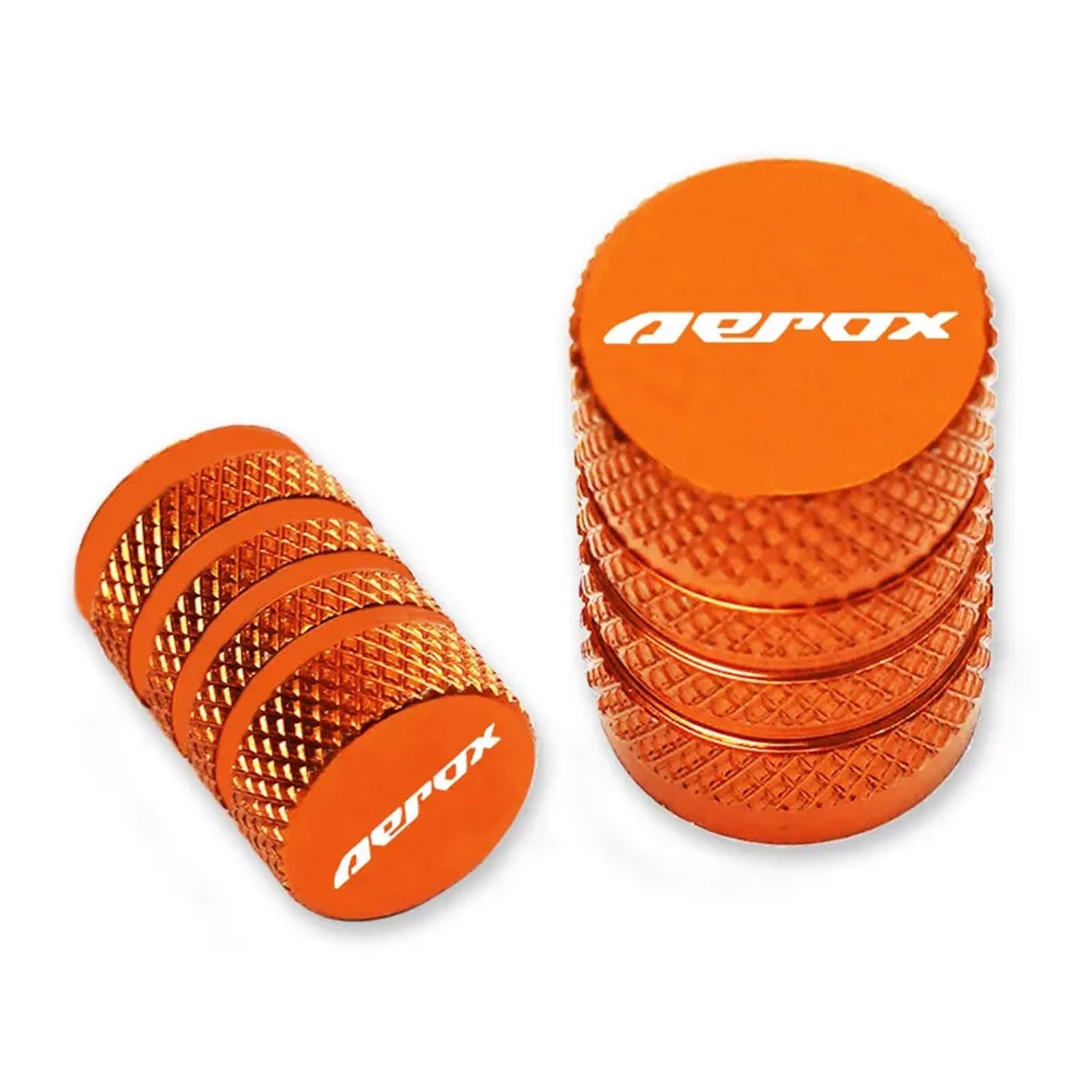 Reifenventilkappen Für AEROX 125 155 Universal Motorrad CNC Aluminium Zubehör Rad Reifen Ventil Port Stem Cap Abdeckung(Orange) von KFHBNI