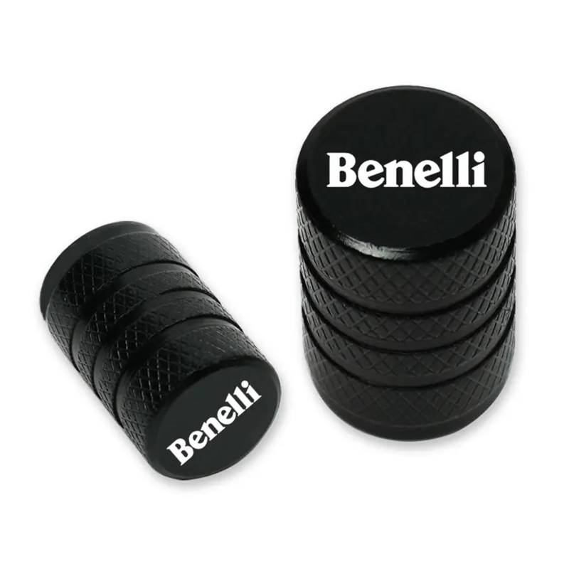 Reifenventilkappen Für Benelli TNT 125 TNT135 Jinpeng 502 TRK502 TRK 502X Motorrad Zubehör Rad Reifen Ventil Stem Caps Luftdichte Abdeckung(Black) von KFHBNI